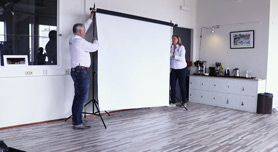 Schoolfotografie opstelling gereed maken