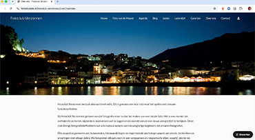 Fotobanners onder het menu