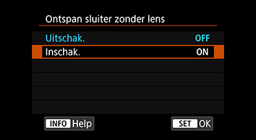 Instellen van de camera voor vintage objectieven